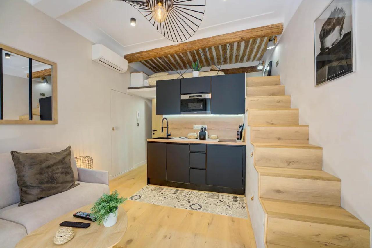 Duplex Studio Apt Mezzanine Near Shops & Cafes アンティーブ エクステリア 写真